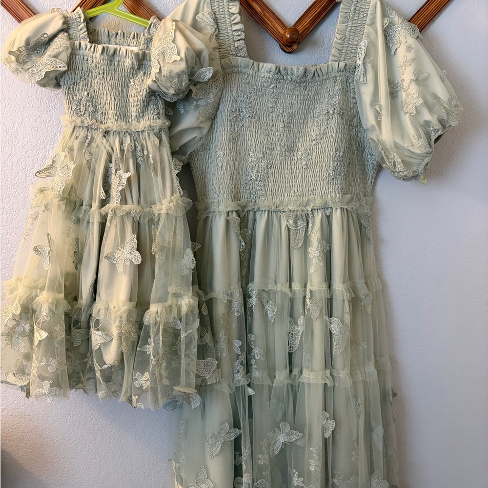 JessaKae mommy and me flutter dress in sage